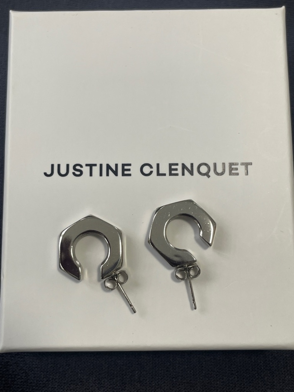 Justine Clenquet Shay Stud Earrings Palladium